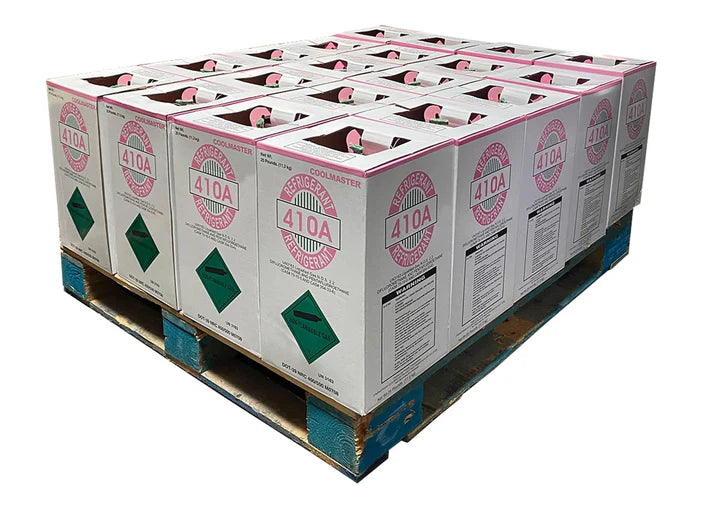 Half Pallet – 20 × 25lb R-410A Refrigerant – Made in USA