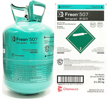 25lb R-507 Refrigerant, R-22 Replacement – Made in USA