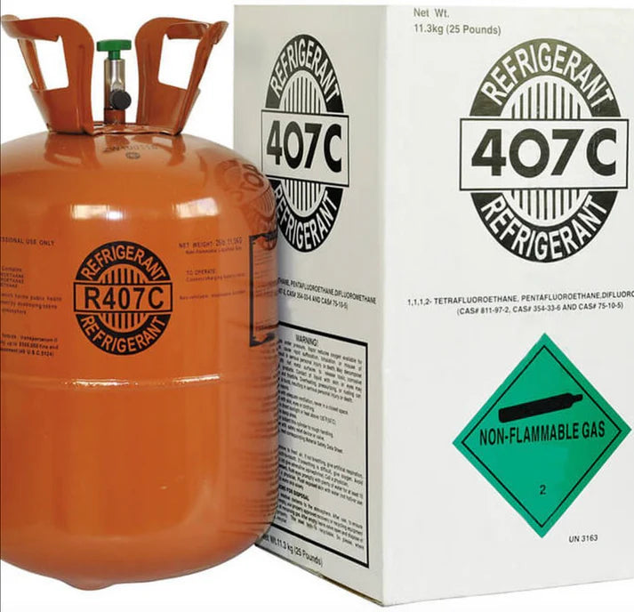 25lb R-407C Refrigerant, Factory Sealed – Made in USA